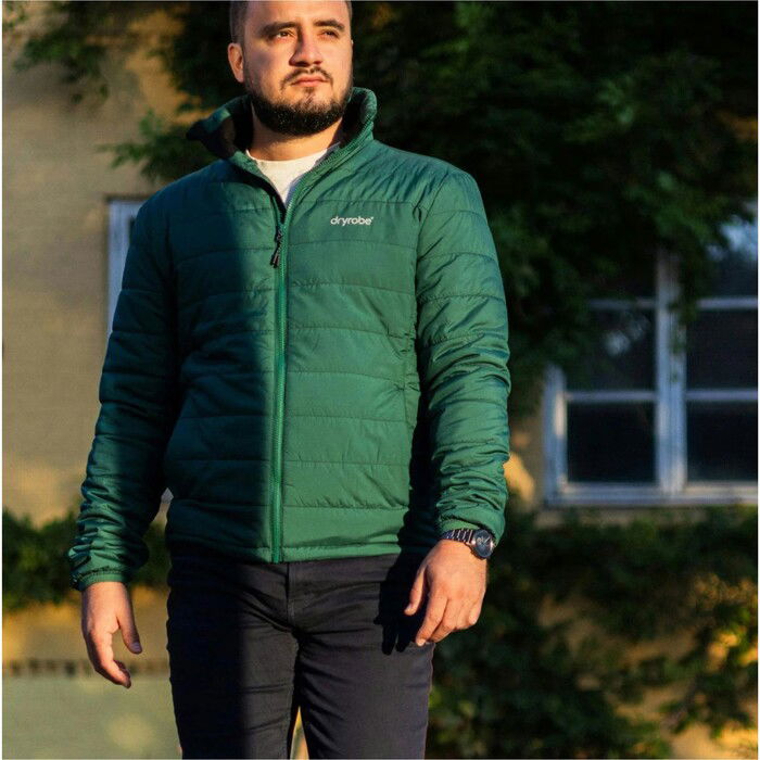 Dryrobe Hombres 2024 Chaqueta De Media Capa M100-JCKT-HG - Hunter Green